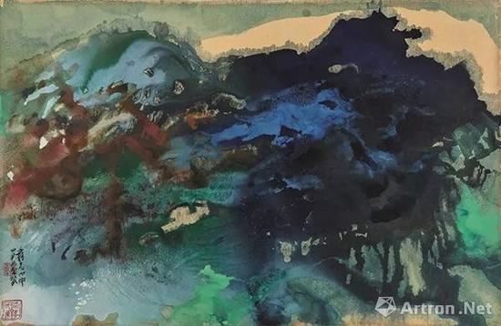 張大千《秋山翠嵐》 成交價(jià)：2170萬港幣