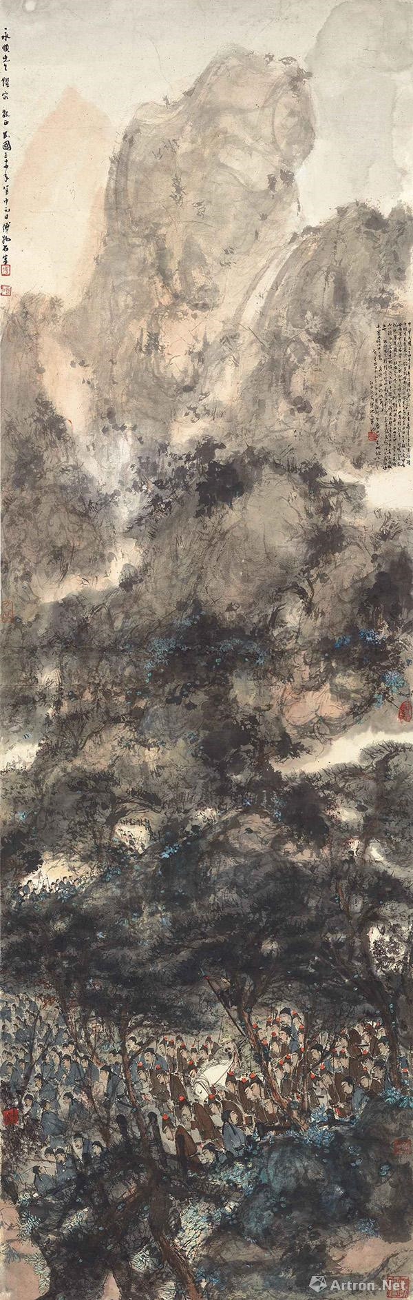 傅抱石《西山夜渡圖》 成交價(jià)：9300萬港幣