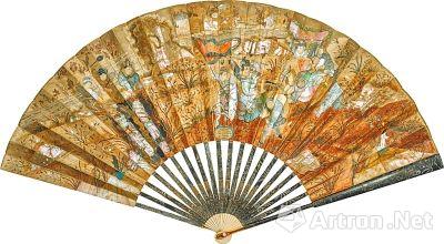 為貝利公爵夫人定制的中式折扇 1830年 法國(guó)歐塞爾市政廳埃克莫博物館藏品