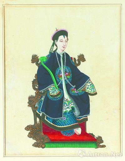 “中國(guó)官員夫人”畫像 19世紀(jì)初 馬勒梅松城堡博物館藏品